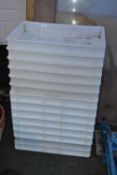 Quantity of stacking plastic trays