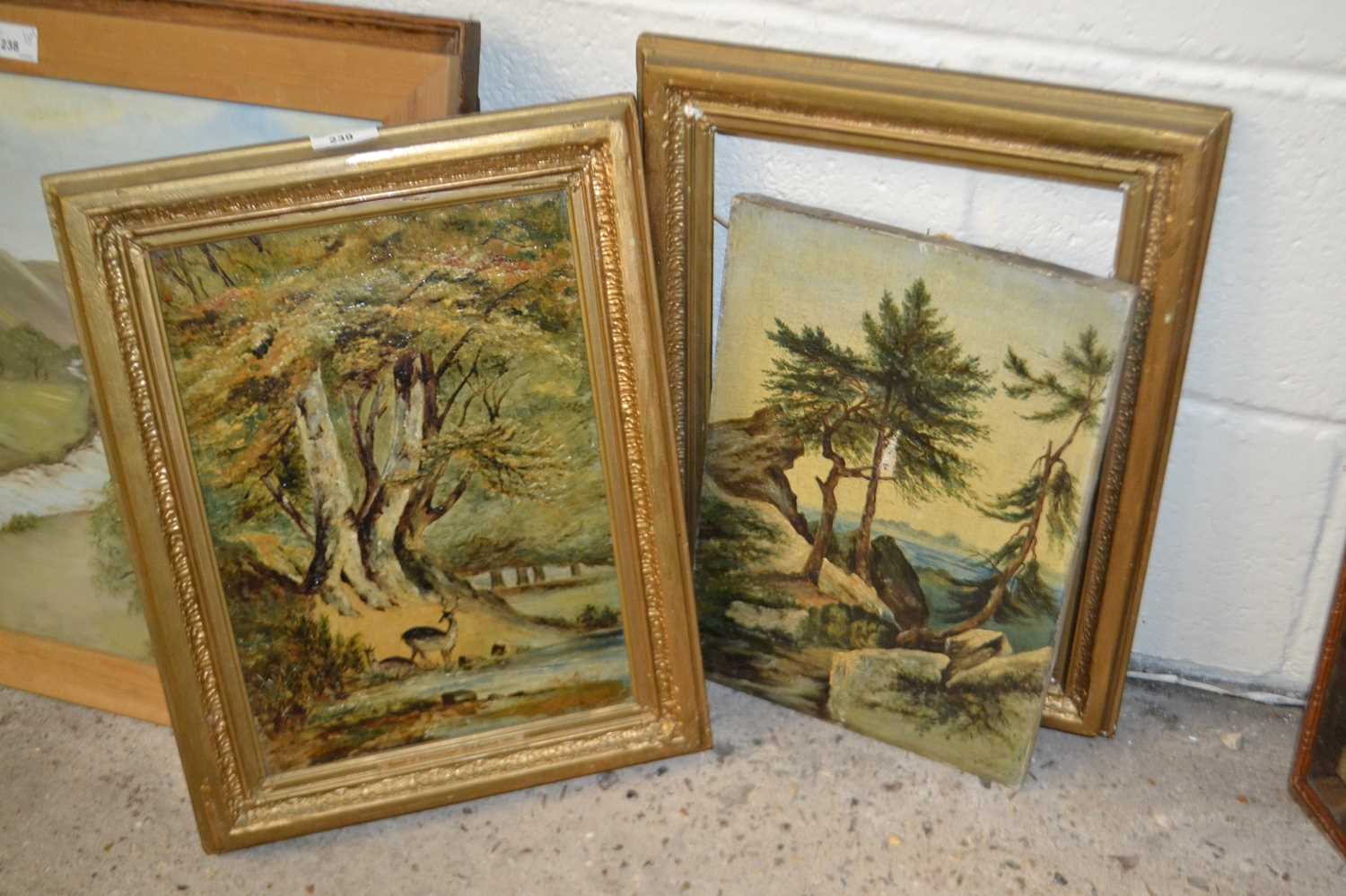 A pair of oils by F H Marriot, woodland and upland scenes