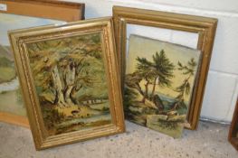 A pair of oils by F H Marriot, woodland and upland scenes