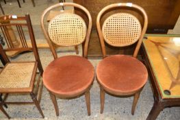 Pair of bentwood cafe chairs