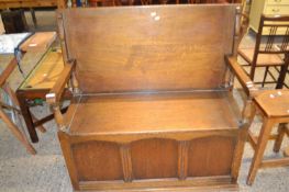 Reproduction oak monks bench