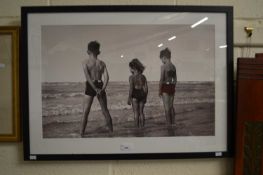 Modern photographic print, children at the beach