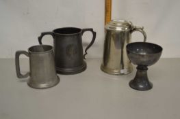 Mixed Lot: Pewter tankard produced for Wellington Athletics Sports Wide Jump 1869 together with