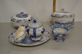 Quantity of blue and white Royal Tudor table wares and others