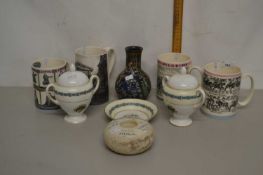 Mixed Lot: Wedgwood Canterbury Tales tankards, various other assorted ceramics to include vases,