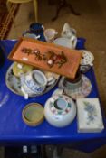 Mixed Lot: Various assorted ceramics to include jugs, beer stein, ginger jar plus a further copper