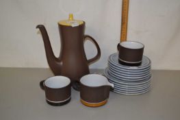 Poole Pottery coffee pot together with sundry Hornsea tea wares