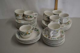 Quantity of Trade Winds floral decorated tea wares