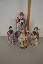 Group of four modern Oriental porcelain figures