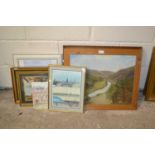 Group of various assorted pictures and prints to include upland studies