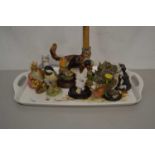 Collection of various model cats and birds