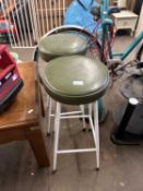 A pair of kitchen stools