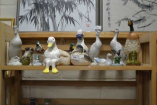 Quantity of assorted duck and geese figurines