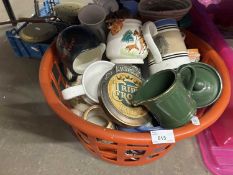 Quantity of assorted mugs, jugs and other items