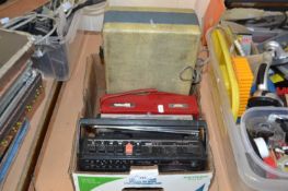 Box of assorted vintage radios
