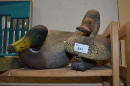 Two duck decoys