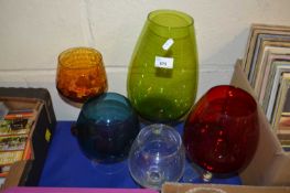 Quantity of mid 20th Century large coloured glass ware