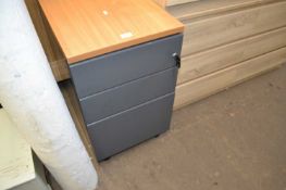 A lockable three drawer office cabinet