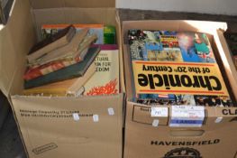 Two boxes of assorted books
