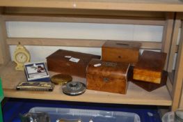 Quantity of wooden boxes and other items