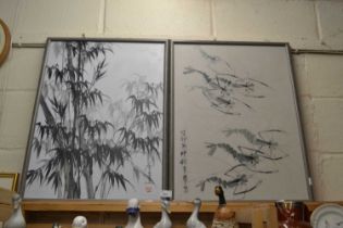 Chinese study of bamboo and another of shrimp (2)