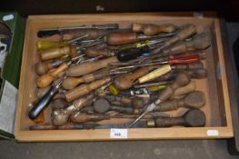 Quantity of hand tools to include chisels, screwdrivers etc