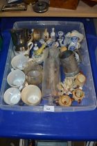 Mixed Lot: Commemorative mugs, assorted glass ware, figurines etc