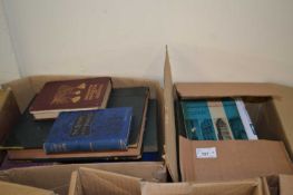 Two boxes of books pocket guides and others