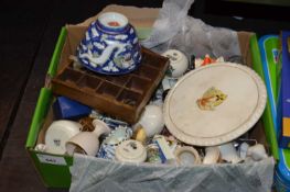 Mixed Lot: Assorted Goss and crested wares, miniature figurines, assorted ceramics and other items
