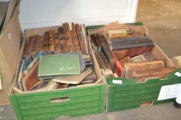 Two boxes of assorted books, bindings and others