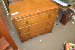 Early 20th Century oak three drawer chest