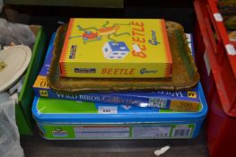 Mixed Lot: Beetle game, tray jigsaws and games compendium