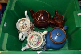 Mixed Lot: Assorted teapots to include Booths, Colclough and others