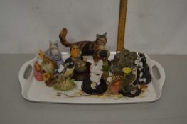 Collection of various model cats and birds