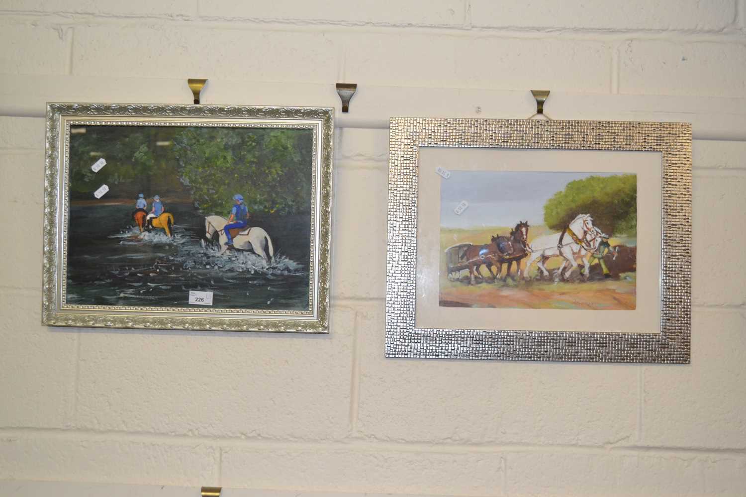 Two contemporary studies of equestrian scenes