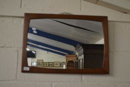 Mid Century teak framed wall mirror