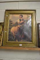 After Hofner The Shepherdess, oleograph, framed