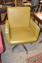 Mid Century retro revolving office chair on chrome base