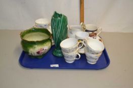 Tray of mixed items to include various tea wares etc