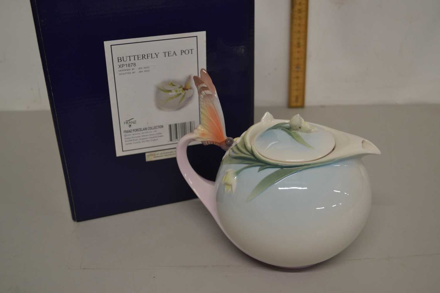 A Franz butterfly teapot