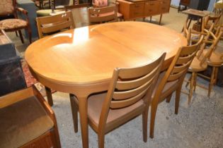 Mid Century teak extending dining table and four chairs