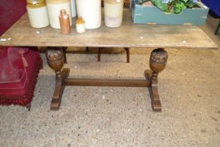 20th Century oak refectory style dining table