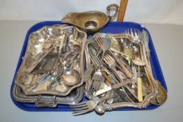 Mixed Lot: Various silver plated cutlery, entree dishes etc