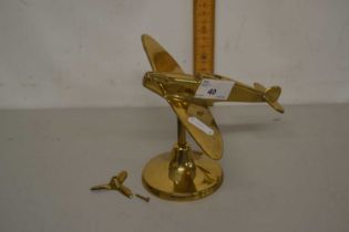 A brass model of a plane