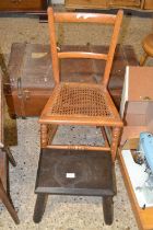Small stool and a cane seated chair (2)