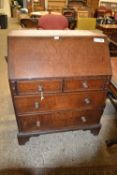 Victorian oak four drawer bureau
