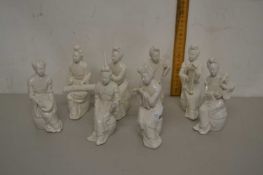 Group of 20th Century Oriental Blanc de Chine type musical figures
