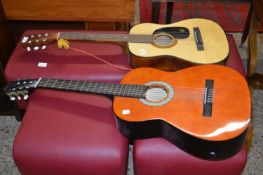 Clifton acoustic guitar together with a Kay GL101 acoustic guitar (2)