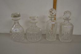 Four various decanters