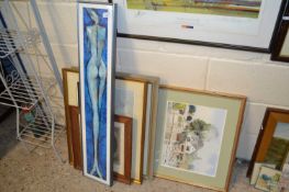 Large Mixed Lot: Various coloured prints to include Cathedral scene, abstract study and many others
